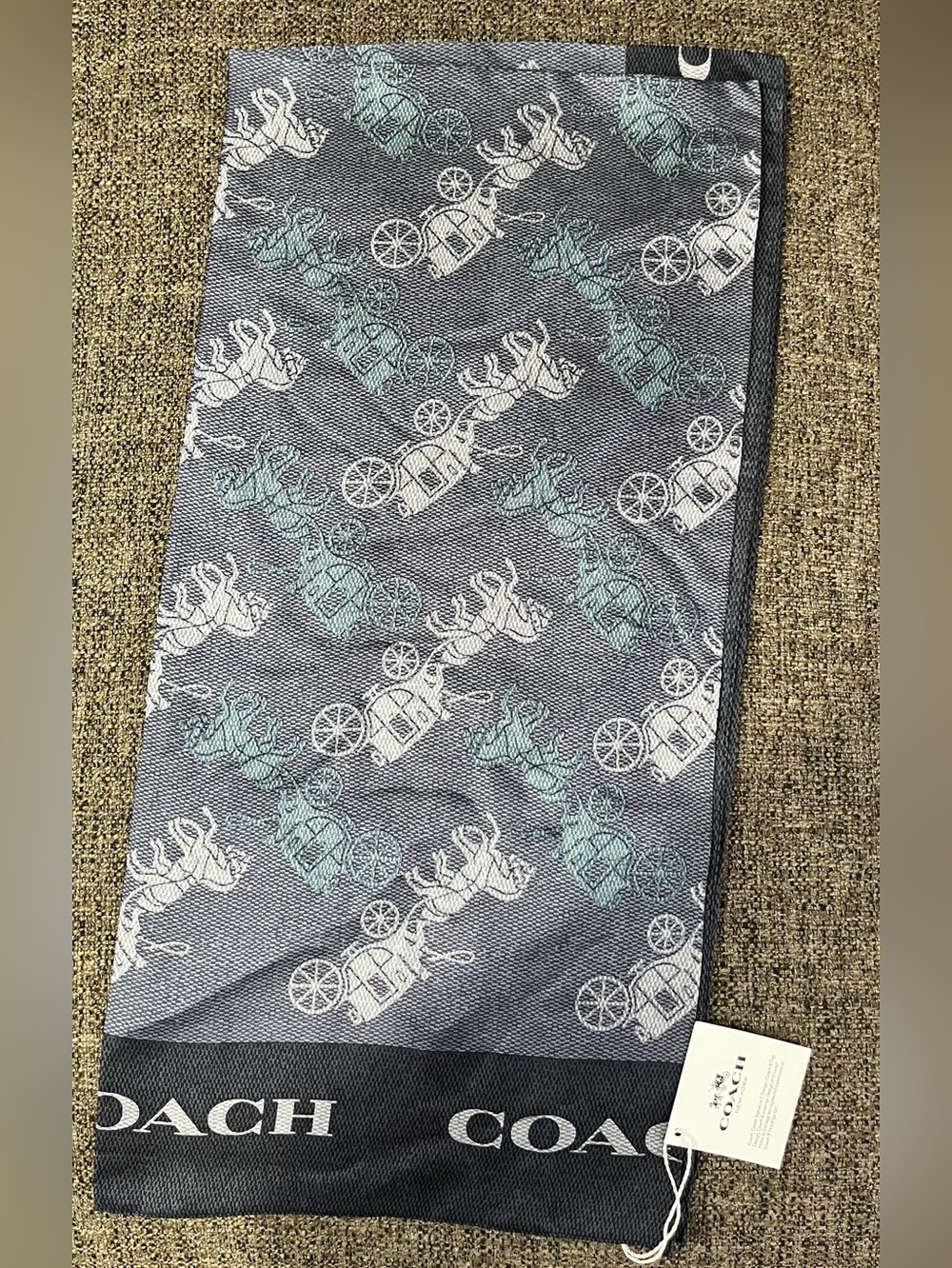 New Coach Horse and Carriage Silk Square scarf